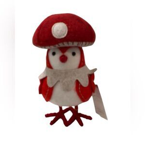 Red and White‎ Mushroom Spritz Bird Plush